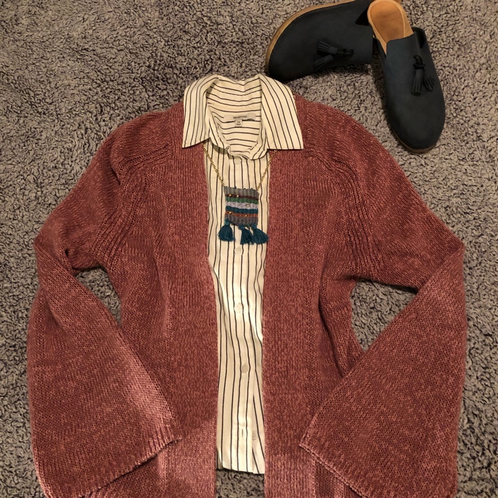 Loft bell sleeves cardigan